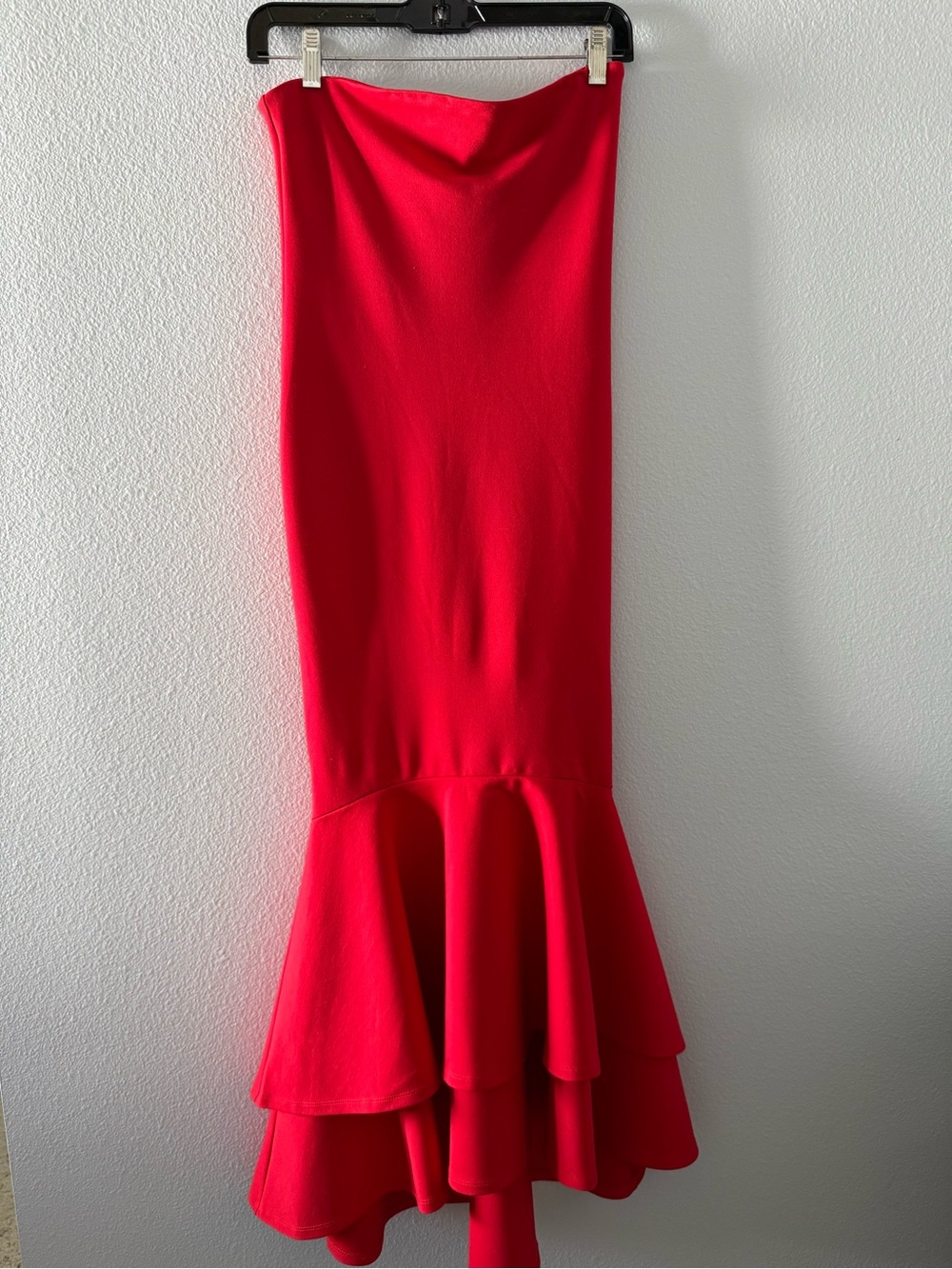 Red Strapless Mermaid Midi Dress by Lovers + Friends